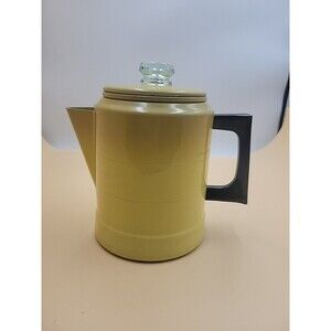 Comet Aluminum Goldenrod Coffee Percolator Pot with Lid – All Parts Fair Cond